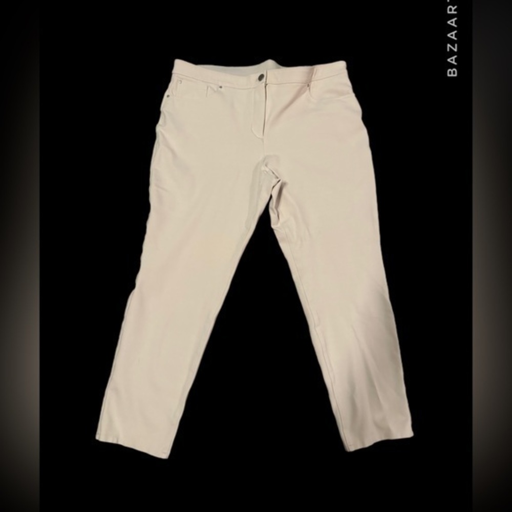 Chico’s “So Slimming” ivory dress pants sz 3 (16) short like new!
